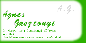 agnes gasztonyi business card